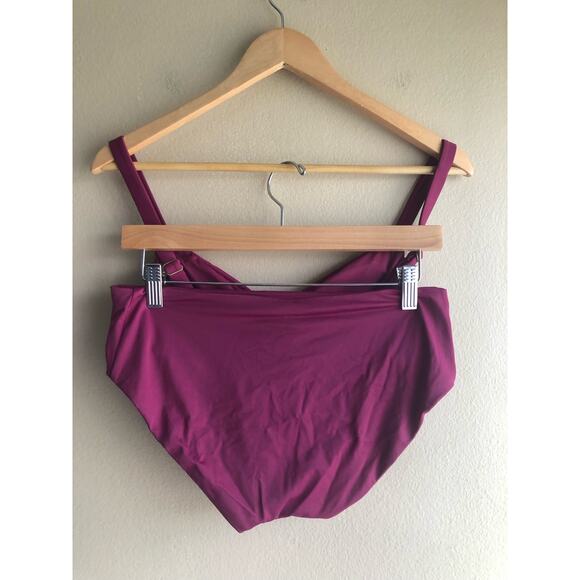 NEW Andie The Caicos Top Hipster Bottom Set 2 Plum Medium Womens - Picture 4 of 15